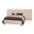Joinery Queen Upholstered Wall Bed In Ivory Cream and Espresso Oak