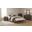 Joinery Upholstered Bedroom Set In Ivory Cream and Espresso Oak