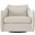 Joli Boucle Fabric Swivel Chair In Cream