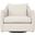 Joli Linen Fabric Swivel Chair In Beige