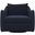 Joli Velvet Fabric Swivel Chair In Blue