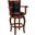 Jones 29 Inch Swivel Bar Stool In Black And Cherry