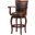 Jones 29 Inch Swivel Bar Stool In Brown And Cherry