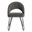 Jora Velvet Retro Side Chair Set of 2 in Dark Grey