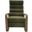 Jordan Wood Framed Push Back Recliner In Green