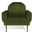 Josh Channel Tufted Chair In Forest Green And Black