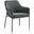 Jovi Performance Velvet Dining Arm Chair In Black Charcoal