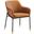 Jovi Vegan Leather Dining Chair In Black Tan