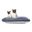 Jovna Solid Stonewash Pillow Dog Bed with Removable Cover In Blue