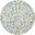 Jubilant Ivory and Blue 5'3" x 5'3" Round Vintage Area Rug