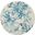 Jubilant Ivory and Blue 5'3" x 5'3" Round Area Rug