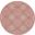Jubilant Ivory and Pink 8' x 8' Round Farmhouse Area Rug