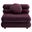 Jubilee Modular Performance Velvet Armless Chair In Mulberry