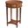 Jules 1-Drawer Round End Table In Medium Brown