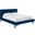 Julia Navy Queen Biscuit Tufted Performance Velvet Platform Bed