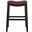 Julian 26 Inch Faux Leather Seat Counter-Height Wood Barstool In Espresso and Red