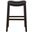 Julian 31 Inch Faux Leather Seat Bar-Height Wood Barstool In Espresso and Black