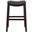 Julian 31 Inch Faux Leather Seat Bar-Height Wood Barstool In Espresso and Gray