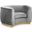 Julian Velvet Chair In Grey/Gold