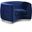 Julian Velvet Chair In Navy/Chrome
