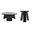 Julianna Wood Occasional Table Set In Black