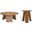 Julianna Wood Occasional Table Set In Rustic Oak