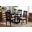 Julie Modern and Contemporary Sand Fabric Upholstered and Dark Brown Finished Wood 5-Piece Dining Set