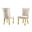Julie Upholstered Side Chairs Set of 2 In Cream Velvet and Gold Stainless Steel Legs and Ring