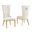 Julie Upholstered Side Chairs Set of 2 In Cream Velvet and Gold Stainless Steel
