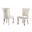 Julie Upholstered Side Chairs Set of 2 In Cream Velvet and Stainless Steel Legs and Ring