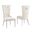 Julie Upholstered Side Chairs Set of 2 In Cream Velvet and Stainless Steel
