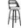 Julius 26 Inch Gray Faux Leather and Black Wood Bar Stool