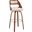 Julius 30 Inch Cream Faux Leather and Walnut Wood Bar Stool
