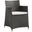 Junction Brown White Dining Outdoor Patio Arm Chair