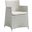 Junction Gray and White Dining Outdoor Patio Arm Chair