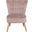 June Mauve and Natural Mid Century Accent Chair