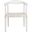 Juneau White and Off-White Leather Woven Accent Chair