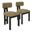 Juno Acacia Wood Dining Chair Set of 2 In Black