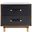 Justice 2 Drawer Nightstand in Walnut and Black