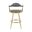 Justin 26 Inch Swivel Counter Stool with Gold Brushed Stainless Steel and Anchor Gray Fabric