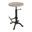 Justin Adjustable Barstool In Natural Driftwood Seat and Aged Iron Base