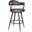 Justin 30 Inch Bar Height Swivel Vintage Brown Faux Leather Bar Stool with Brown Metal Legs