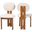Kacela Boucle Fabric and Wood Dining Chair Set of 2 In Cream and Walnut Brown