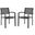 Kaelan Black and Brown Stackable Chair Set of 2