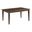 Kafe 60 Inch Rectangular Leg Table In Mocha