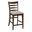 Kafe Tall Ladder Back Chair Set of 2 In Mocha