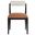 Kai Boucle and Vegan Leather Dining Chair In Pearl and Black