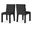 Kai Boucle Fabric Dining Chair Set of 2 In Black