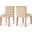 Kai Velvet Dining Chair Set of 2 In Cognac