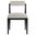 Kai Fabric Dining Chair In Linen and Black